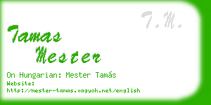tamas mester business card